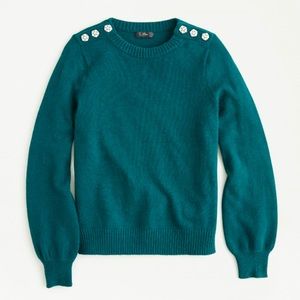 🆕 J. Crew Rhinestone Button Sweater Sz 2X